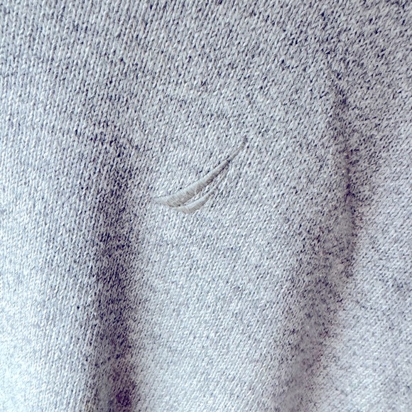 Nautica 100% Cotton Soft Stretchy V-Neck Heather Grey Sweater. Men’s Large. - Picture 5 of 6